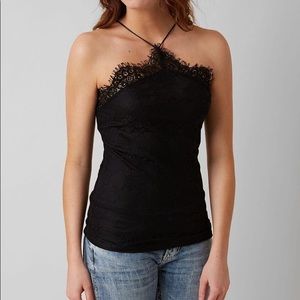 BKE Boutique Black Lace Halter Tank From Buckle M